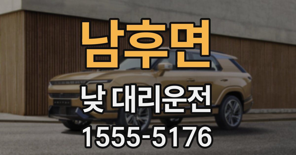 남후면 낮 대리운전