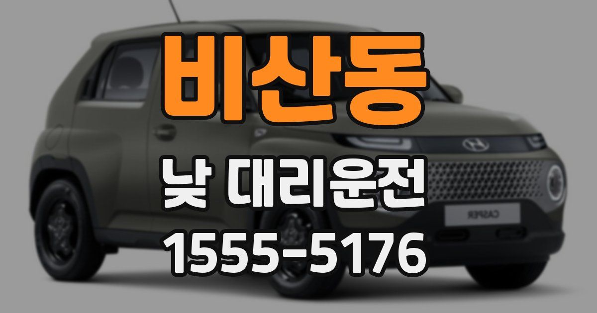 비산동 낮 대리운전
