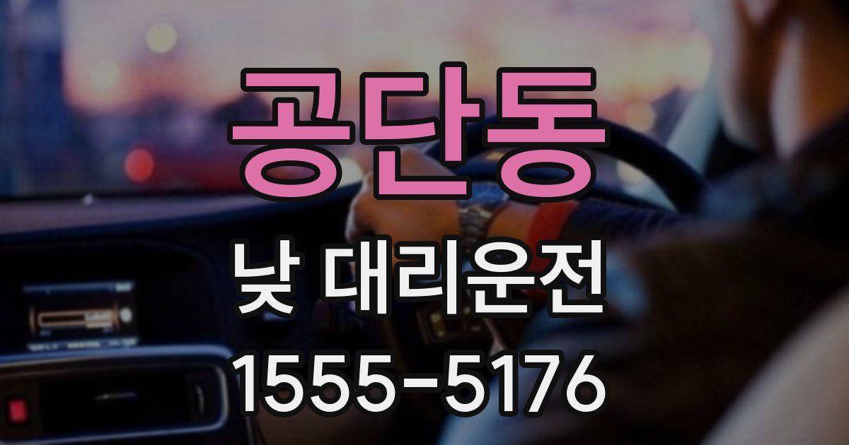 공단동 낮 대리운전