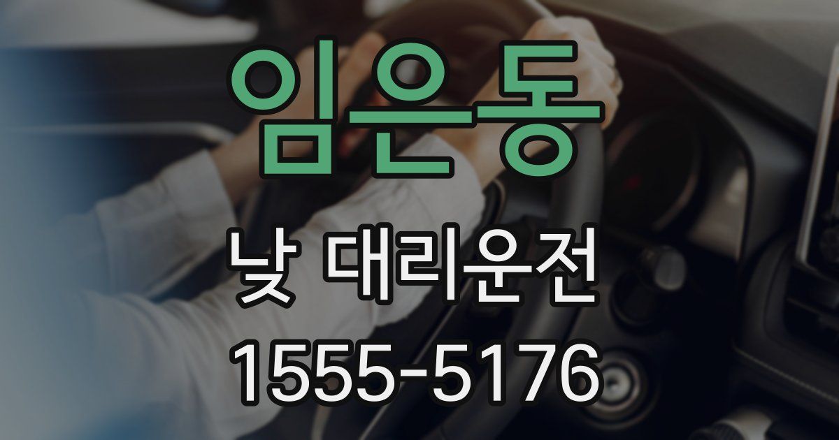 임은동 낮 대리운전