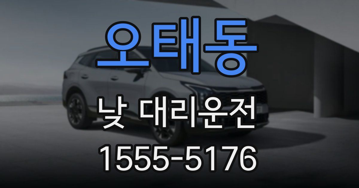 오태동 낮 대리운전