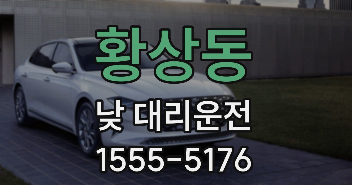 황상동 낮 대리운전