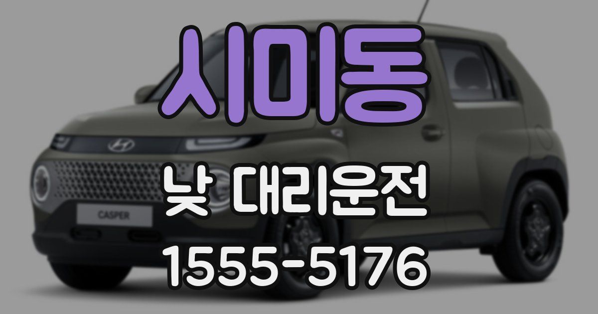 시미동 낮 대리운전
