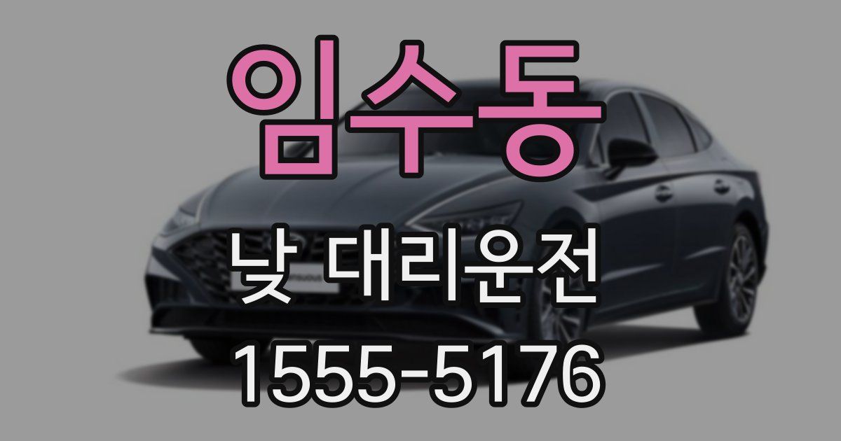 임수동 낮 대리운전