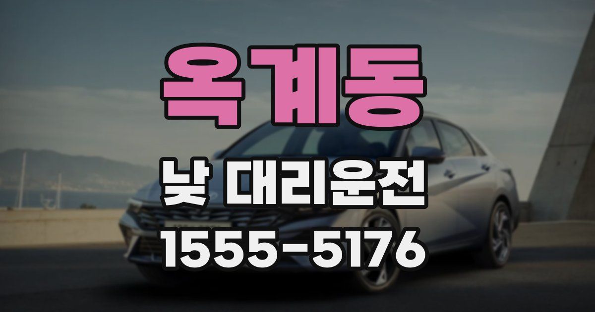 옥계동 낮 대리운전