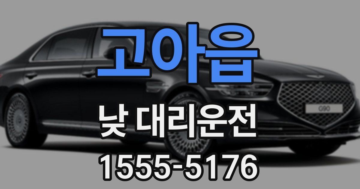 고아읍 낮 대리운전