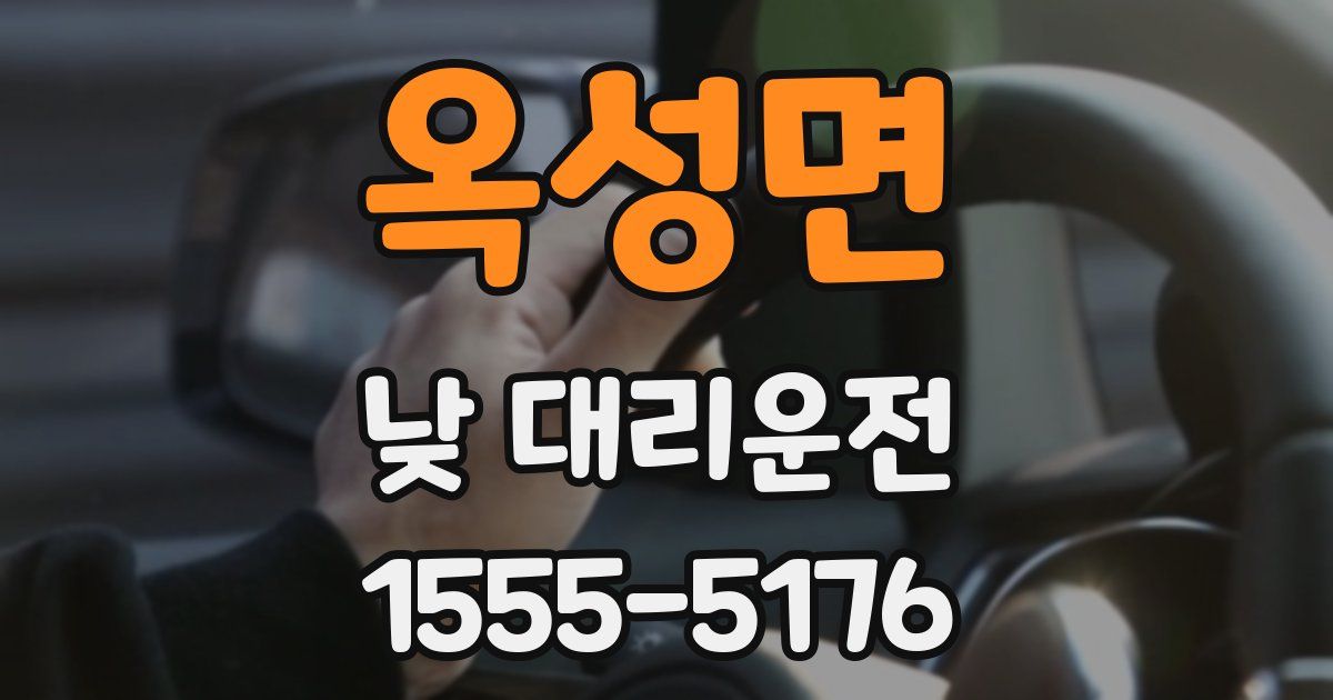 옥성면 낮 대리운전