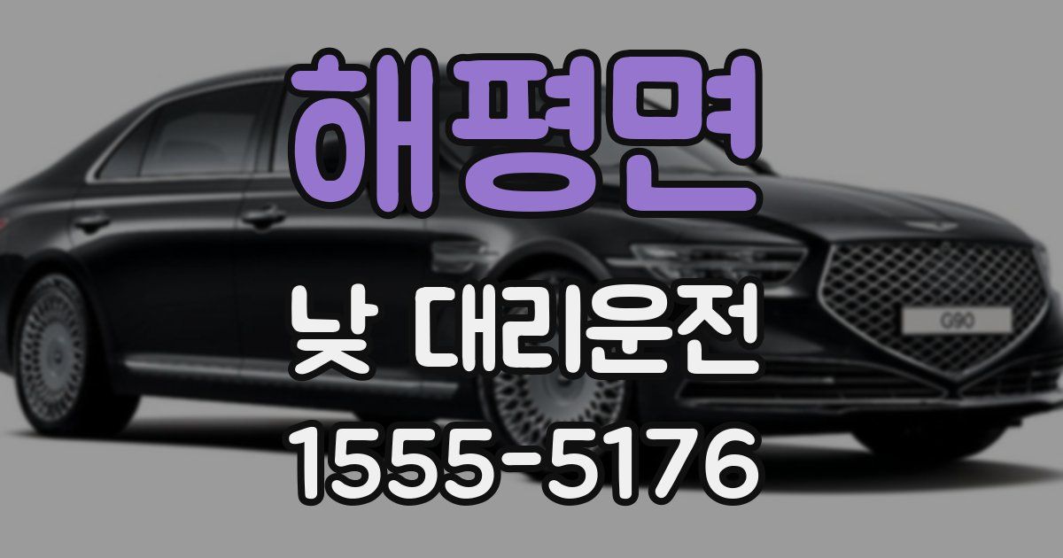 해평면 낮 대리운전