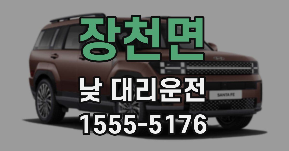 장천면 낮 대리운전