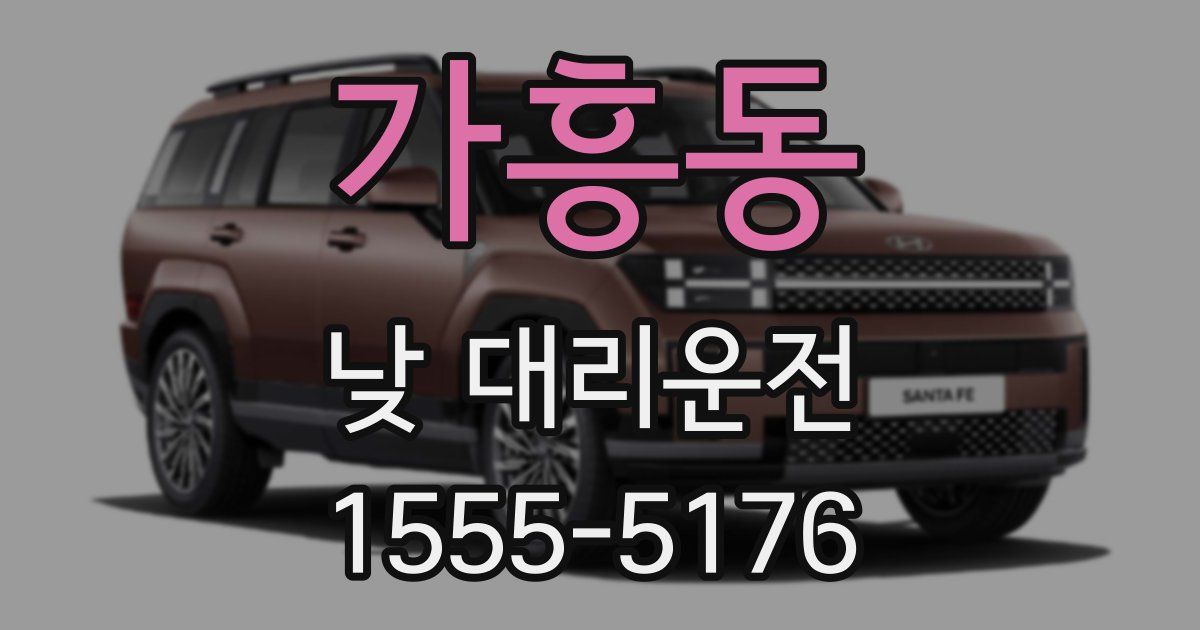가흥동 낮 대리운전