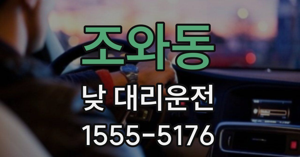 조와동 낮 대리운전
