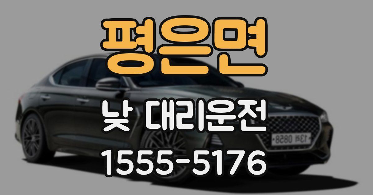 평은면 낮 대리운전