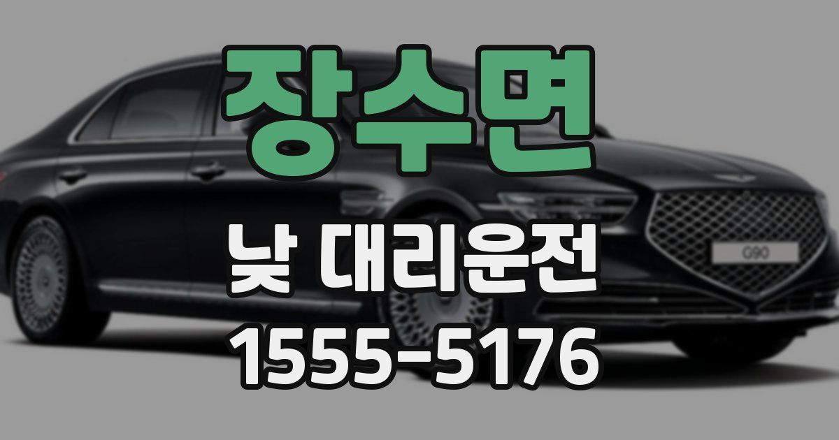 장수면 낮 대리운전