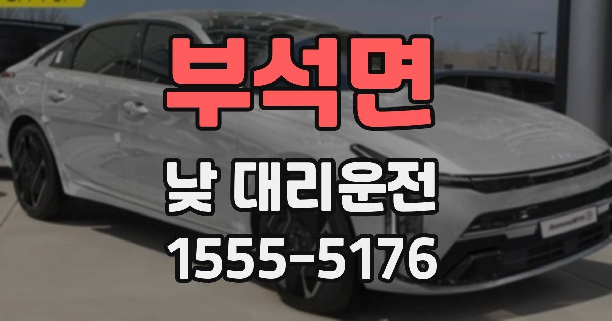 부석면 낮 대리운전