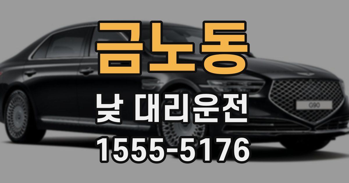 금노동 낮 대리운전