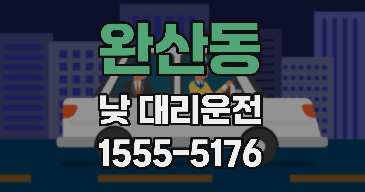 완산동 낮 대리운전