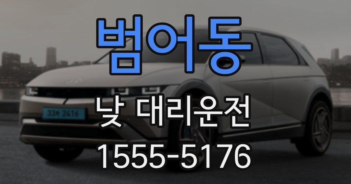 범어동 낮 대리운전
