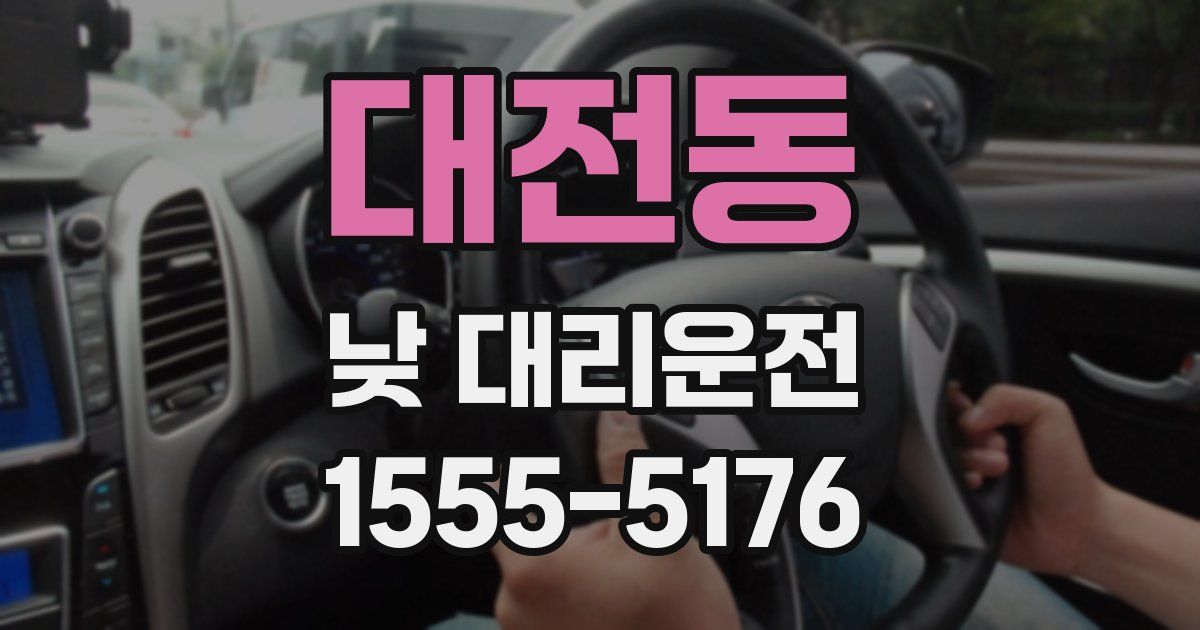 대전동 낮 대리운전