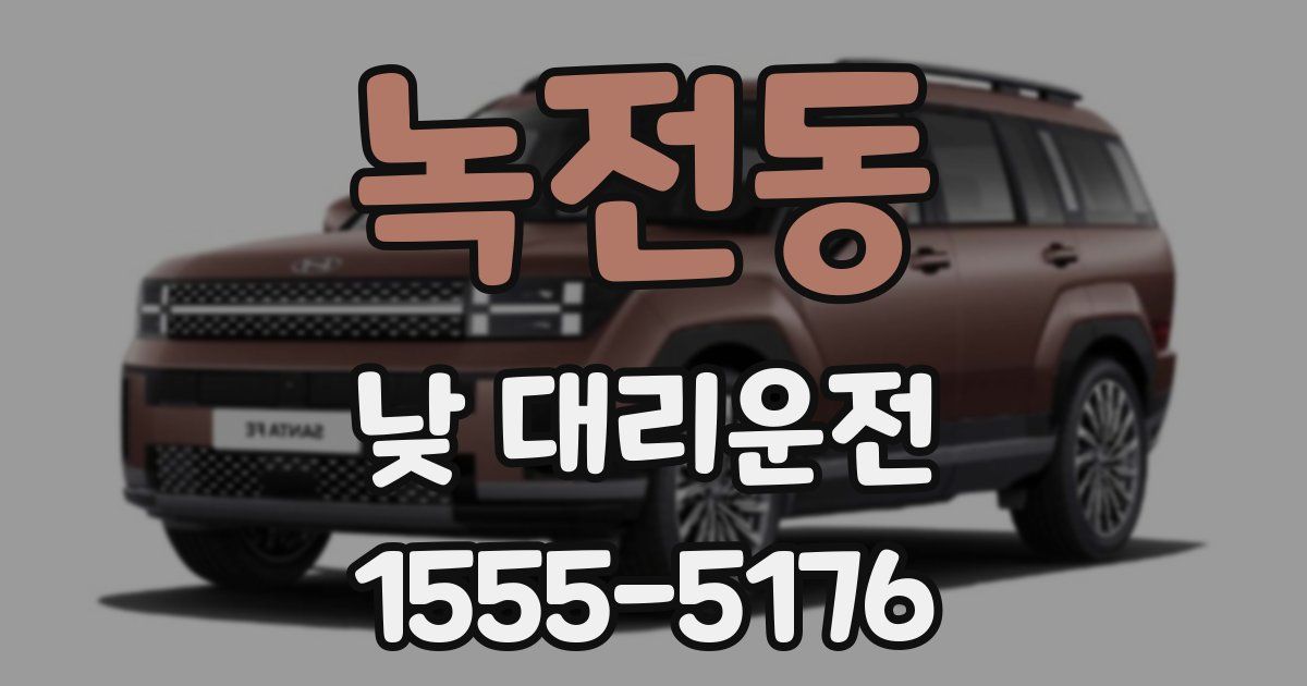 녹전동 낮 대리운전