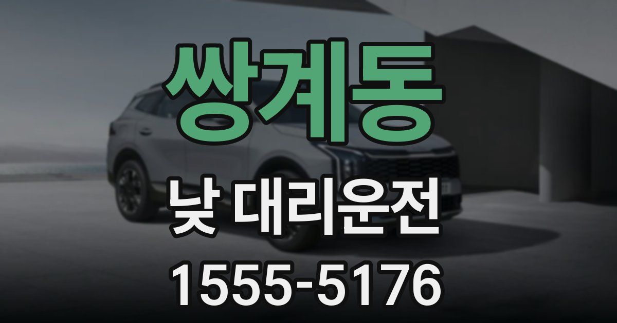 쌍계동 낮 대리운전