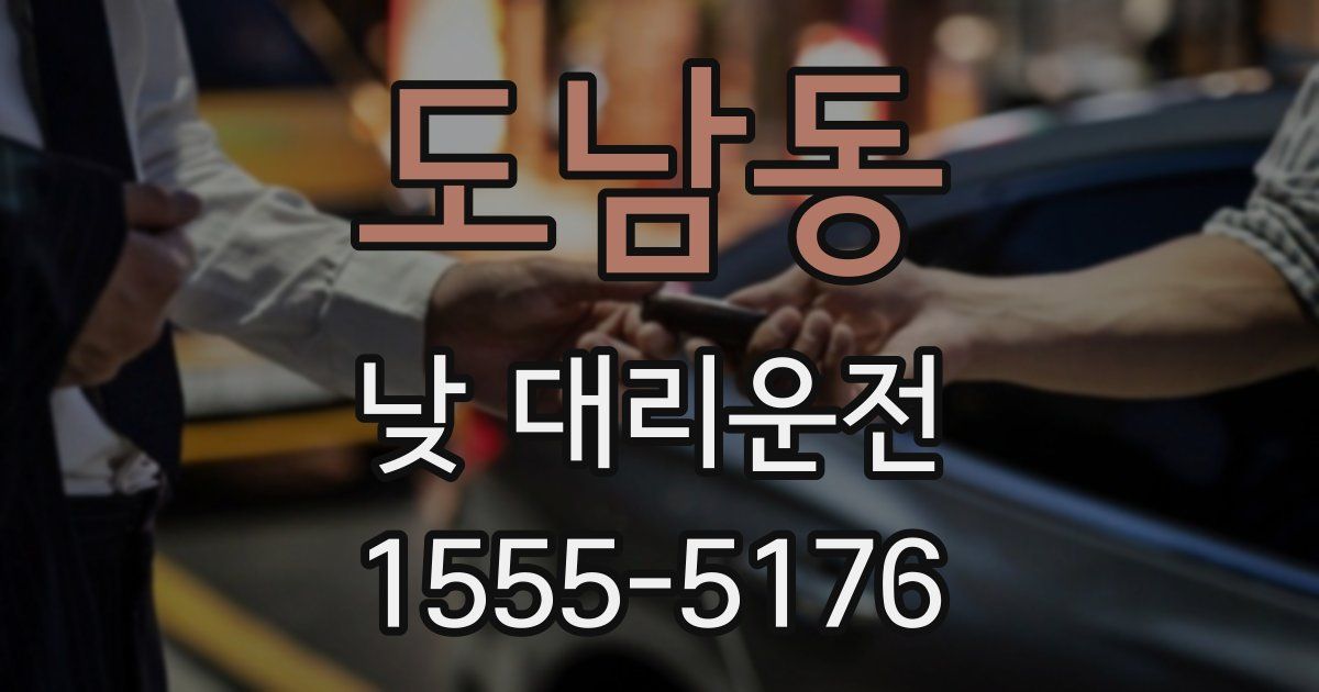 도남동 낮 대리운전