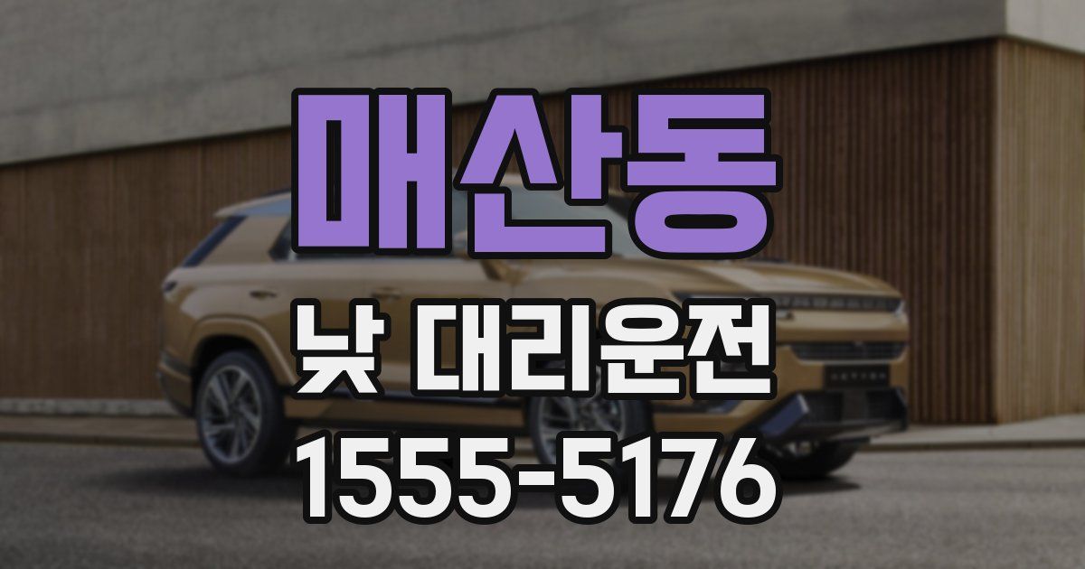 매산동 낮 대리운전