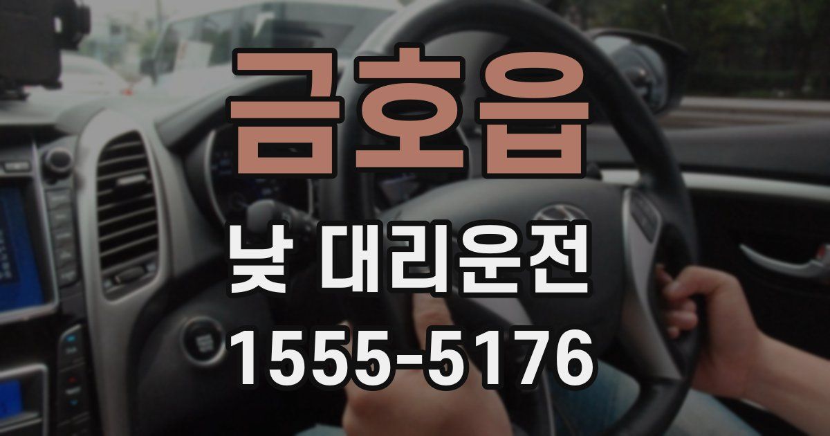 금호읍 낮 대리운전