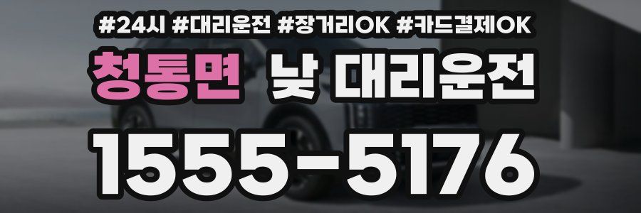 청통면 낮 대리운전
