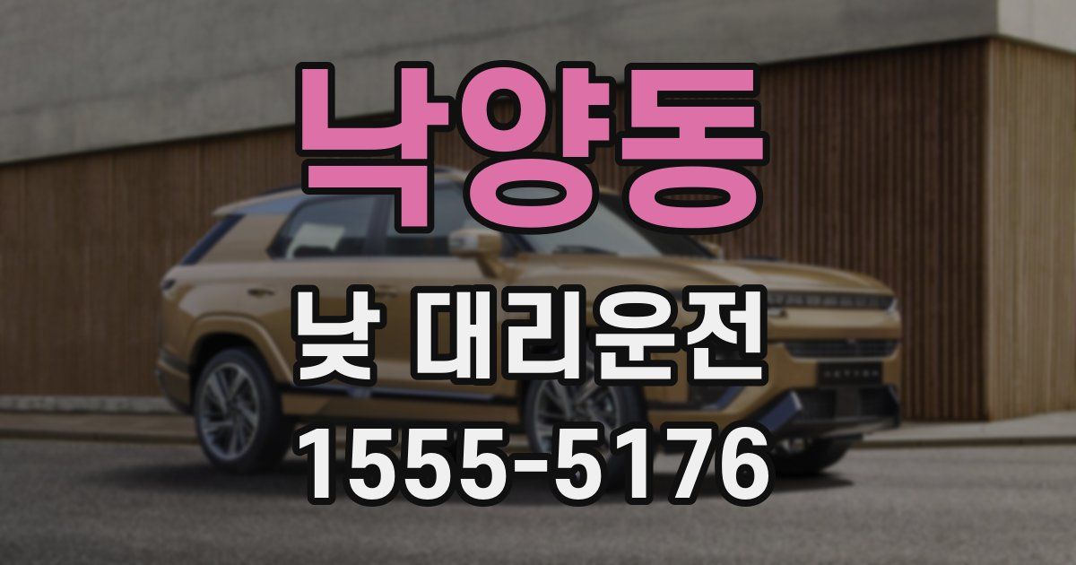 낙양동 낮 대리운전