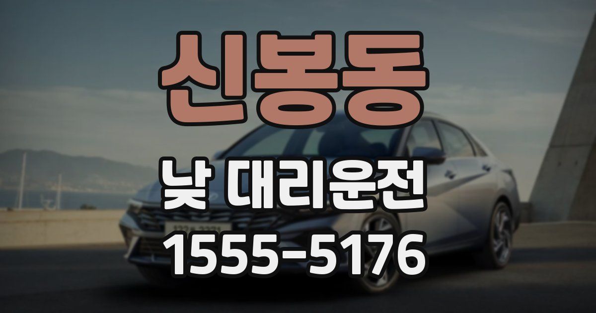 신봉동 낮 대리운전