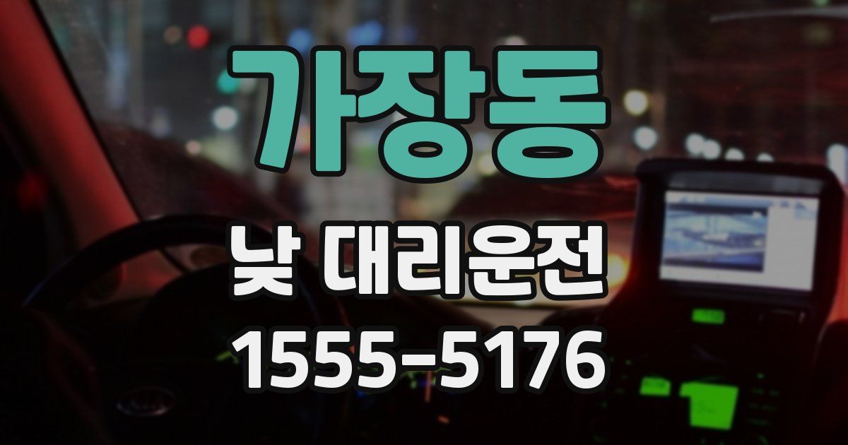가장동 낮 대리운전
