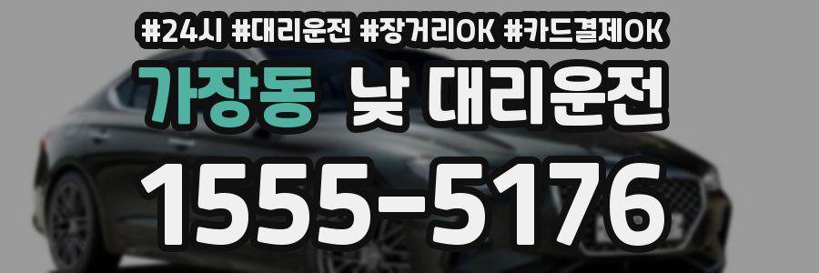 가장동 낮 대리운전