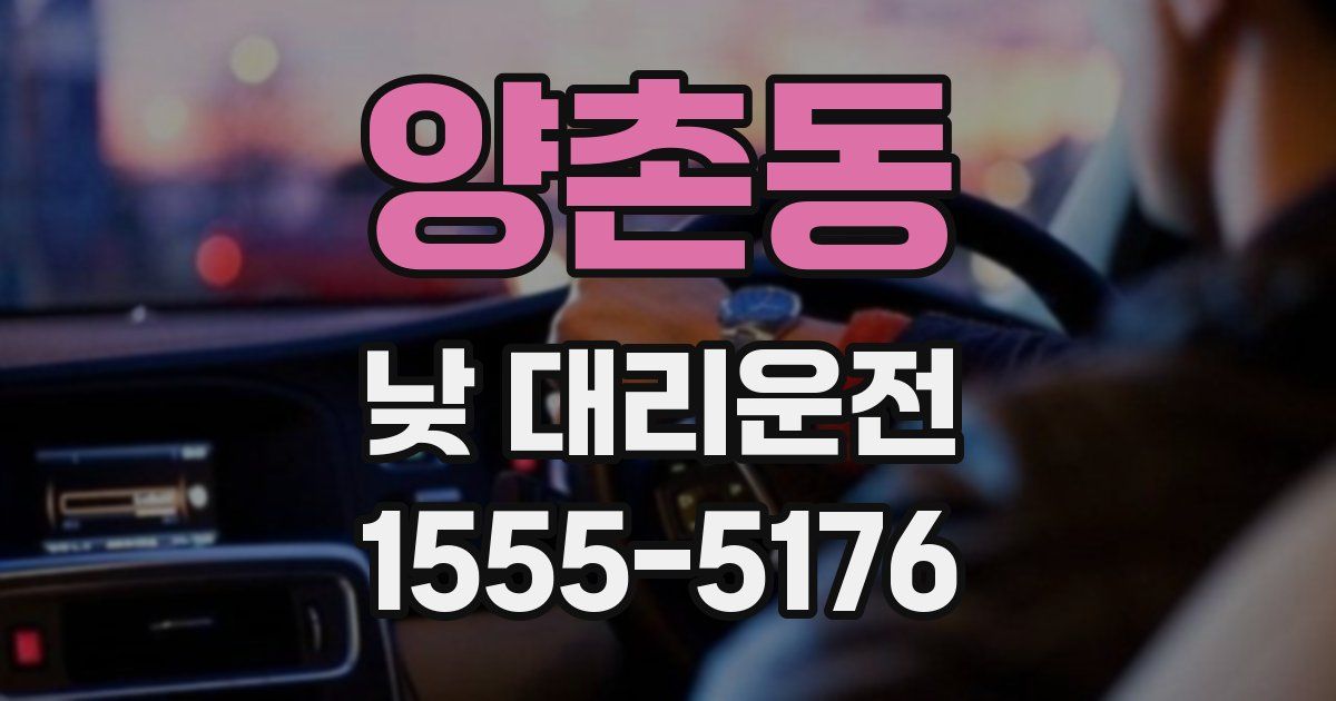 양촌동 낮 대리운전