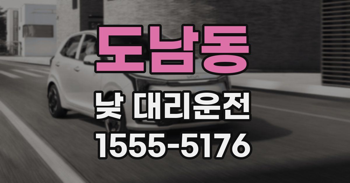 도남동 낮 대리운전