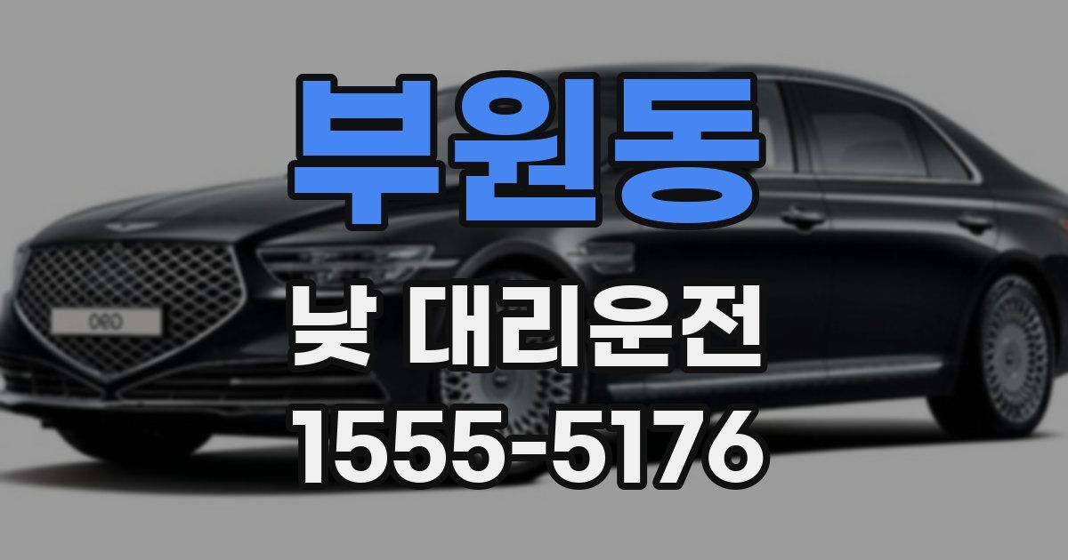 부원동 낮 대리운전