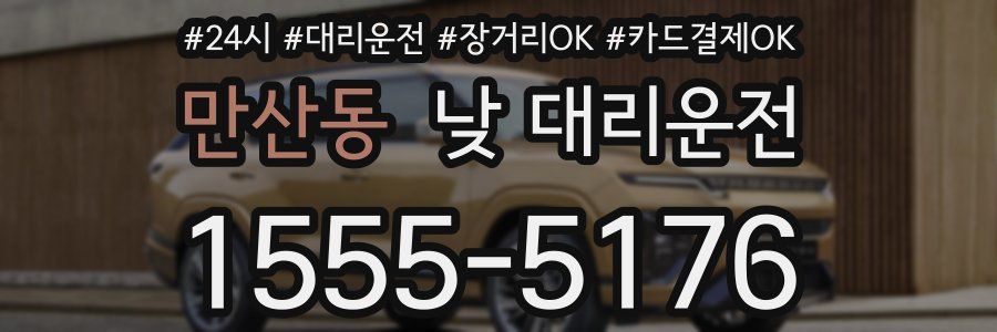 만산동 낮 대리운전