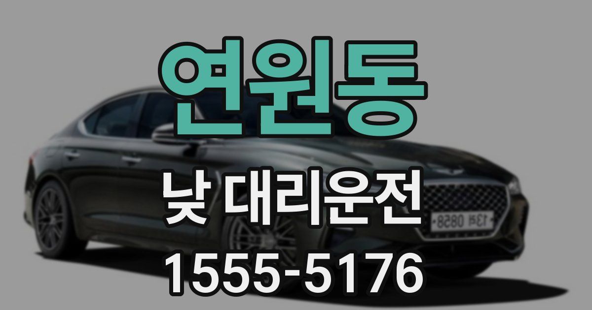 연원동 낮 대리운전