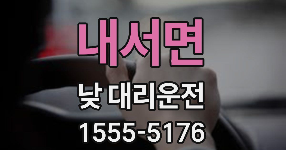 내서면 낮 대리운전
