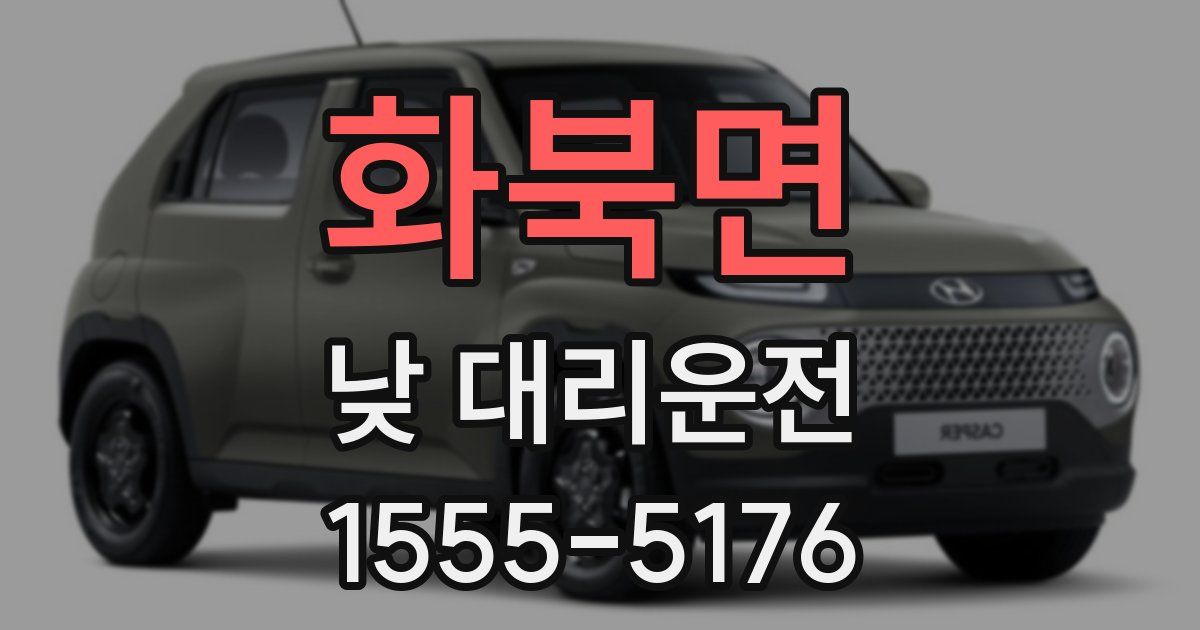 화북면 낮 대리운전