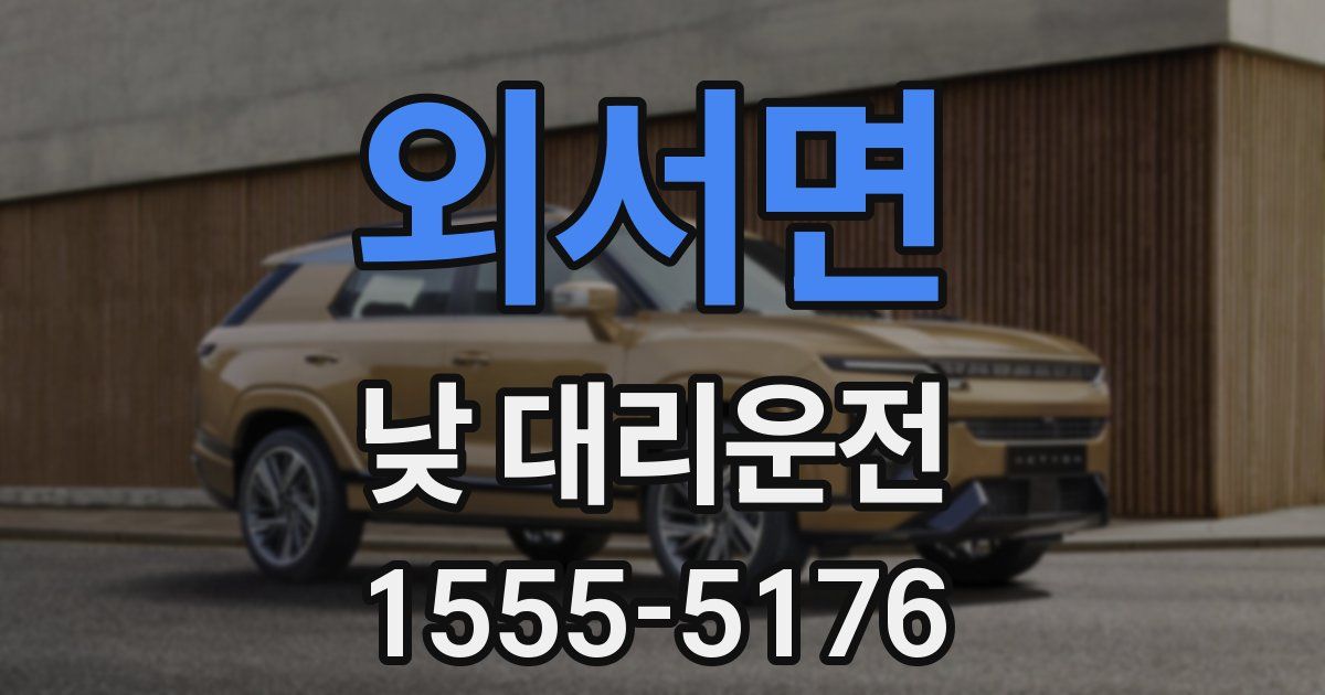 외서면 낮 대리운전