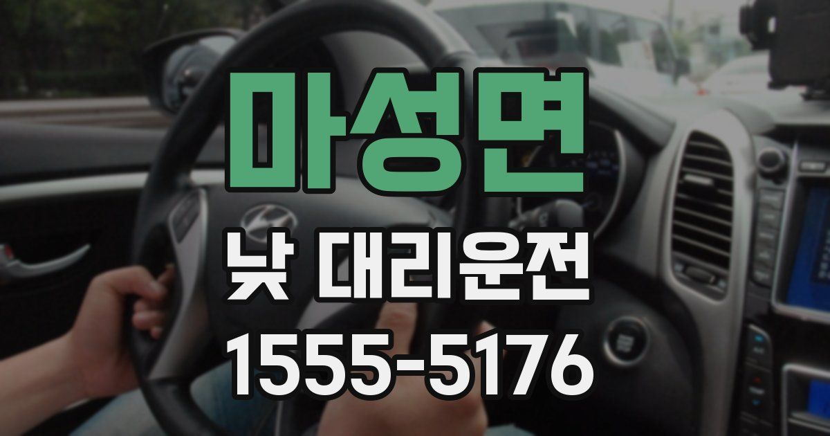 마성면 낮 대리운전