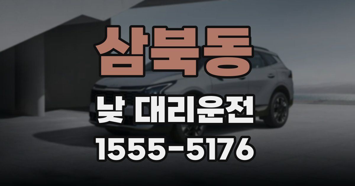 삼북동 낮 대리운전