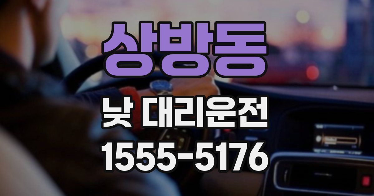 상방동 낮 대리운전