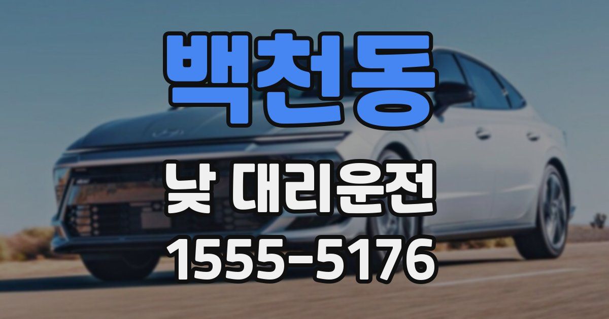 백천동 낮 대리운전