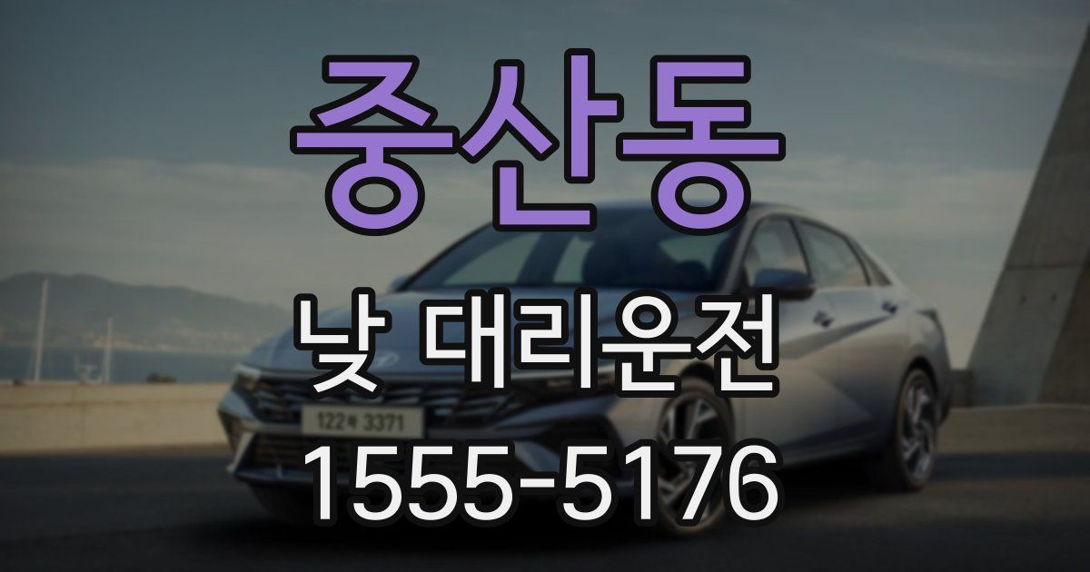 중산동 낮 대리운전