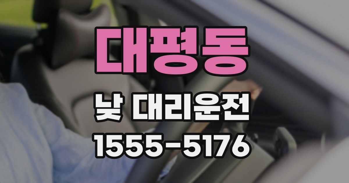 대평동 낮 대리운전