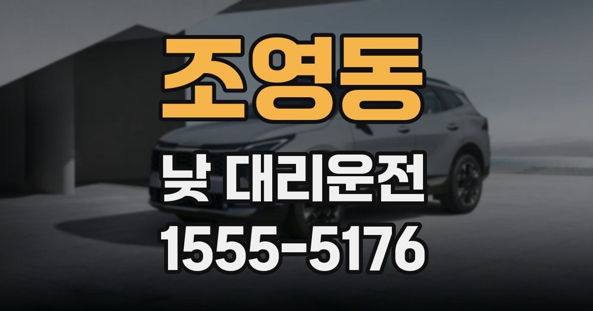 조영동 낮 대리운전
