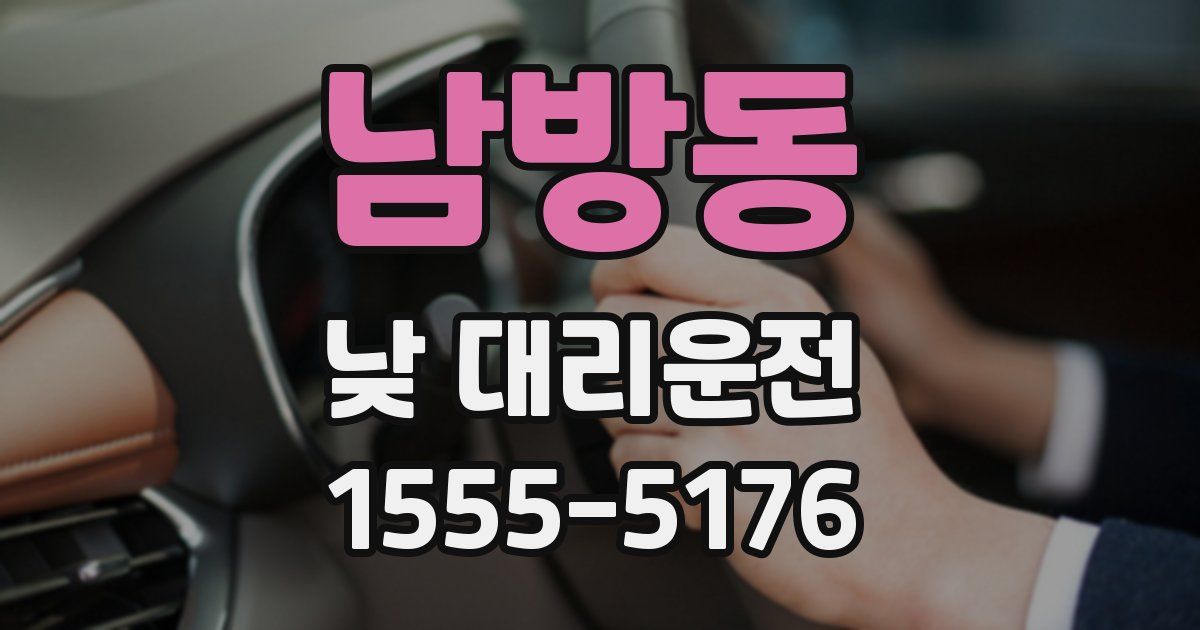 남방동 낮 대리운전