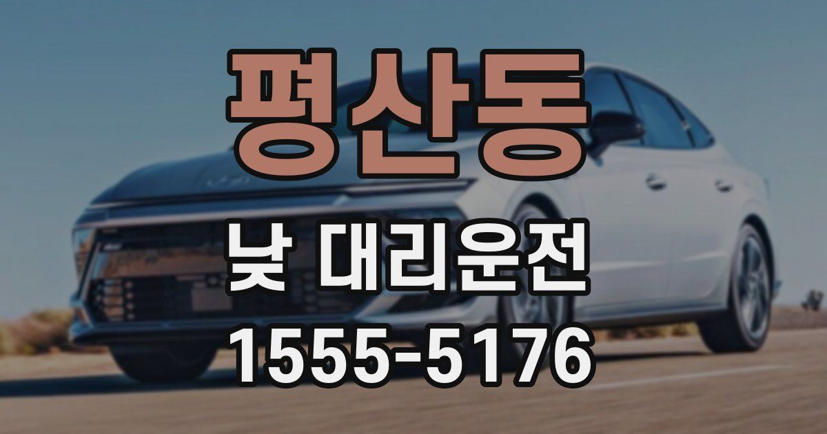 평산동 낮 대리운전