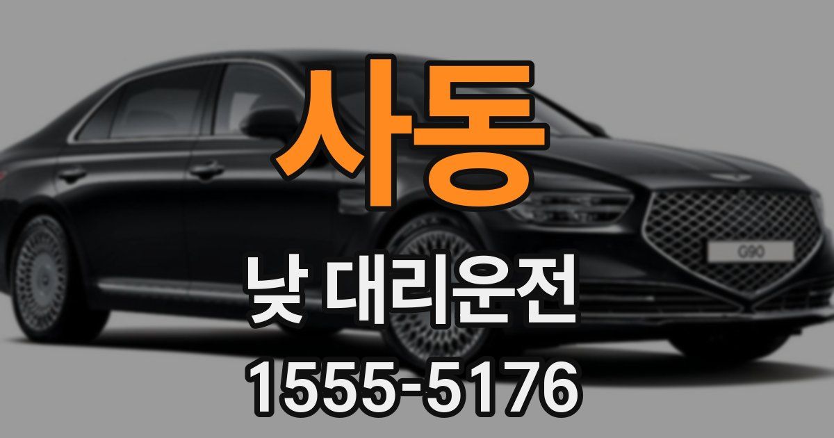 사동 낮 대리운전